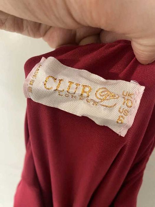 Długa czerwona wieczorowa suknia Club London M/S 38/36