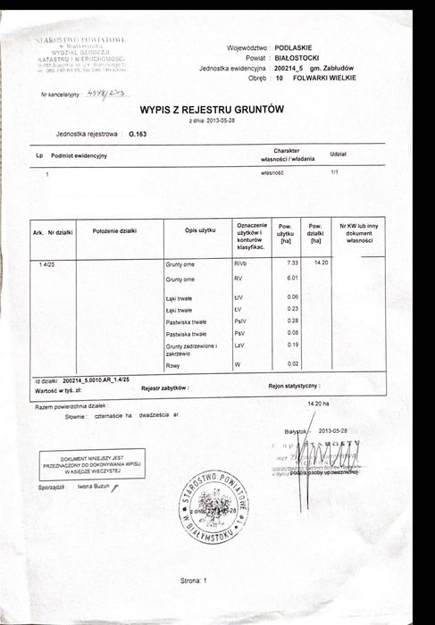 Sprzedam nieruchomość rolną o powierzchni 87 ha