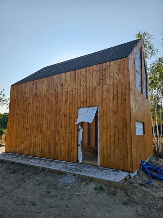 Dom 35m - konstrukcja szkieletowa 35+35m2