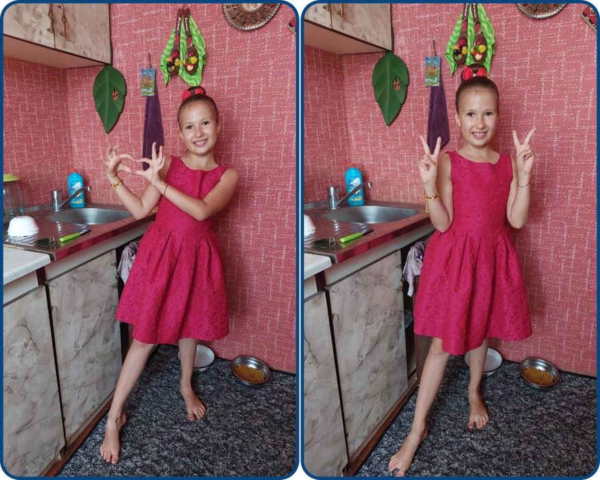 Нарядное, пышное платье John Rocha. Размер 134, на 9 лет.