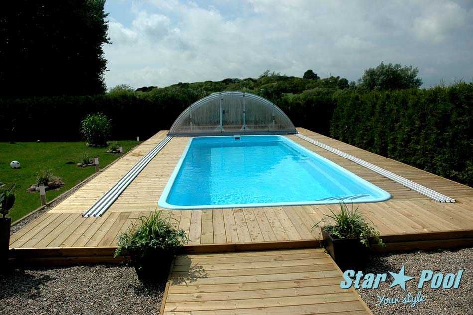 Basen z laminatu 6,2x3,25x1,55m poliestrowy zestaw PODSTAWOWY, Lampy