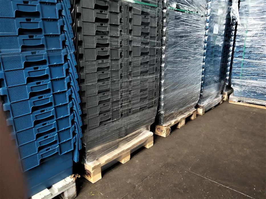 Pojemnik Kosz Transportowy Magazynowy Kurierski Zamykany-60x40x32cm.