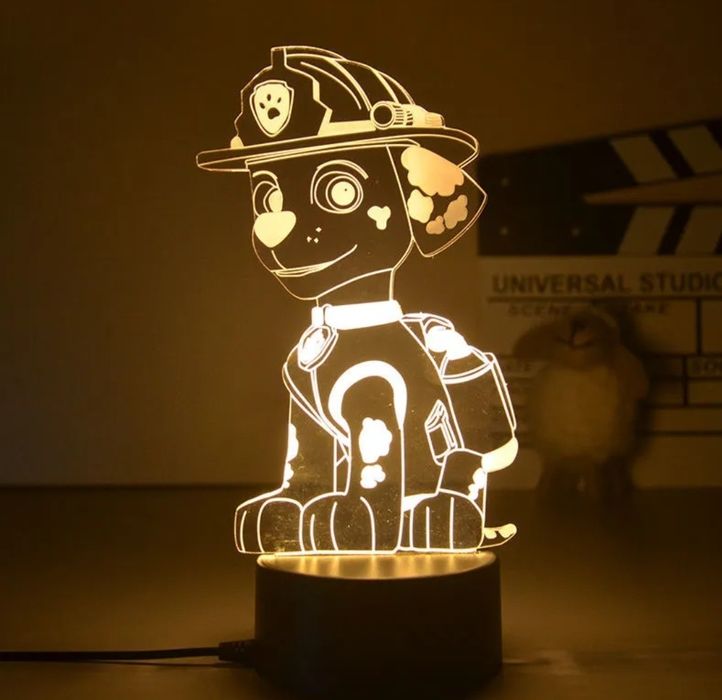 Светодиодная лампа ночник Маршал Щенячий патруль