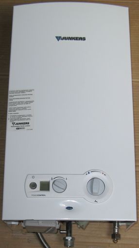 Piecyk gazowy LPG butla Propan Butan ciepła woda Junkers WRDP11-2B23