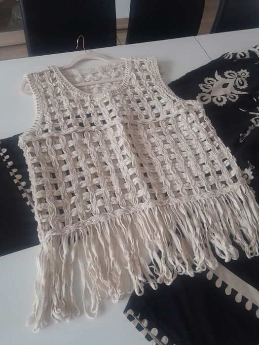 Zestaw spodnie szerokie bluzka