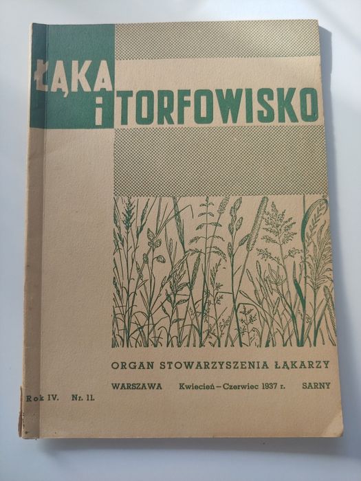 "Łąka i torfowisko", Kwiecień-Czerwiec 1937 r.