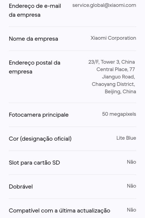 Telemóvel Xiaomi 13 lite