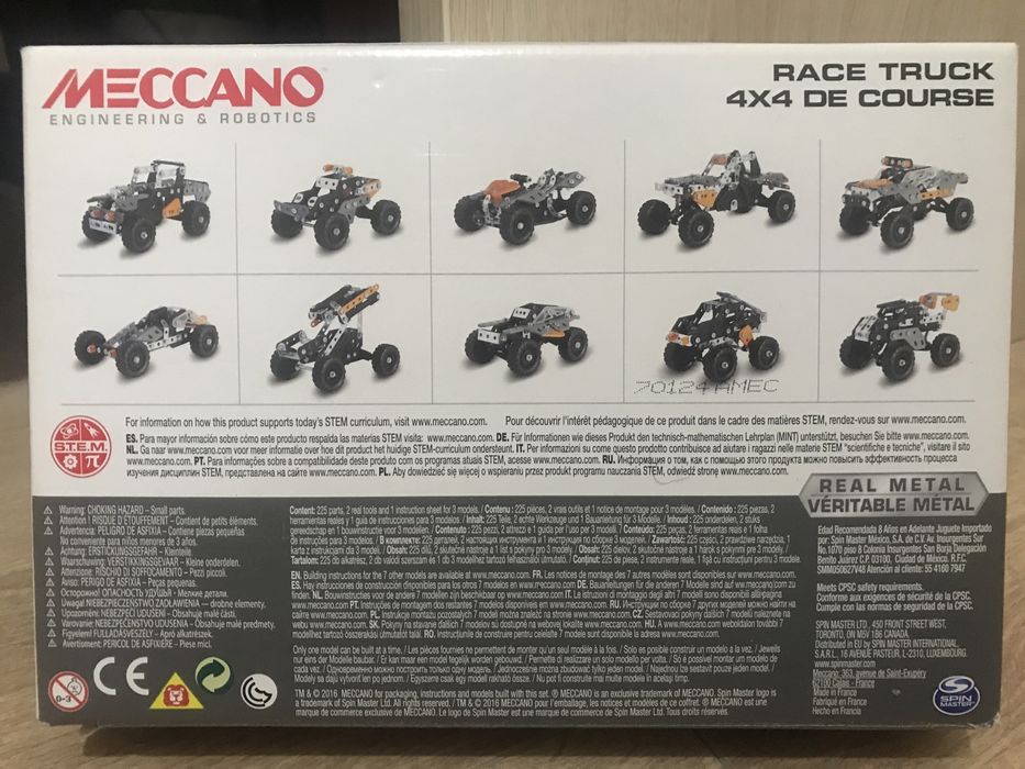 Klocki konstrukcyjne metalowe Meccano Race Track 4x4