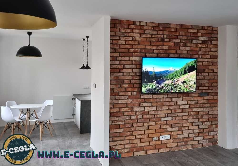 Cegła dekoracyjna, Oryginalne płytki z cegły, Ściany, kominki, wnętrza