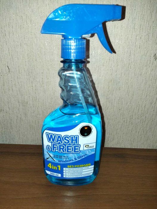 Чистящее средство для стекла WASH & FREE 500мл