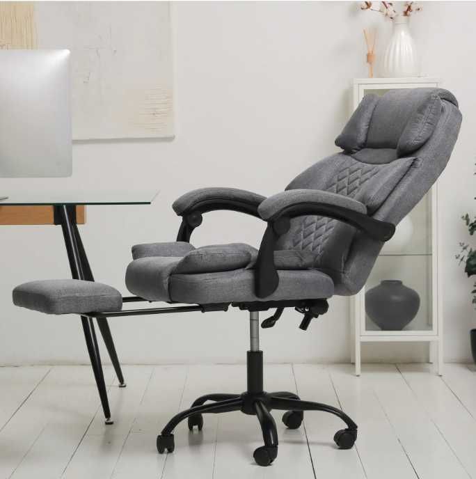 Крісло офісне ігрове DEXON тканина екошкіра підставка  геймерське