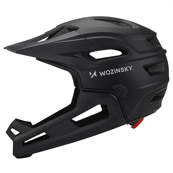Kask rowerowy fullface Wozinsky z osłoną szczęki i odpinanym daszkiem