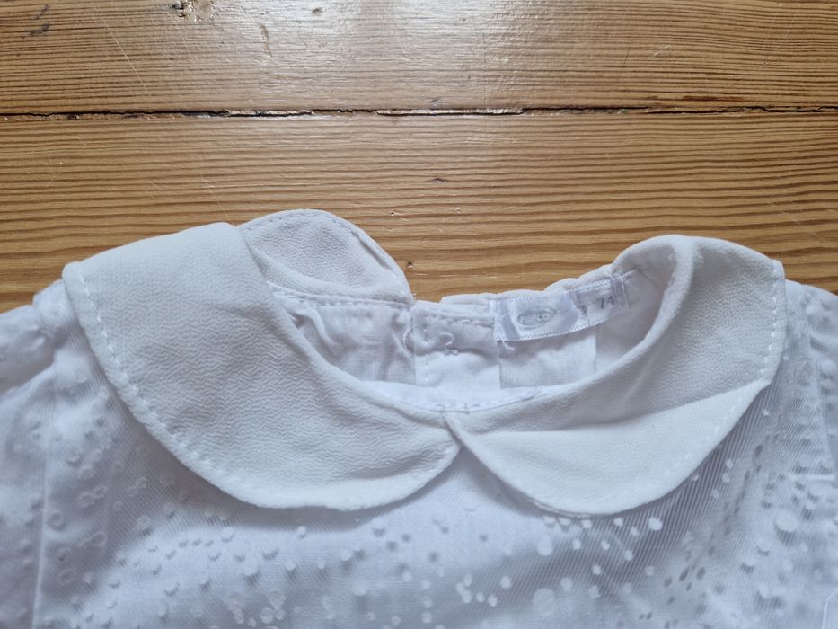 Komplet ubranie do chrztu dla dziewczynki rozmiar 74