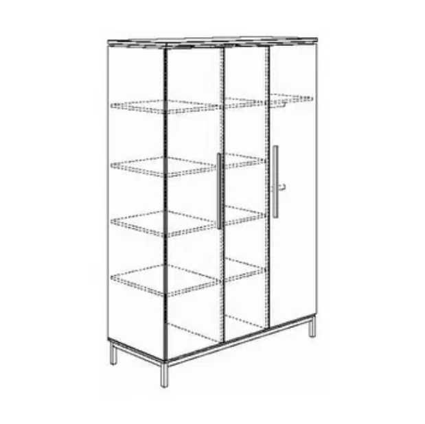 3-drzwiowa pojemna szafa dziecięca