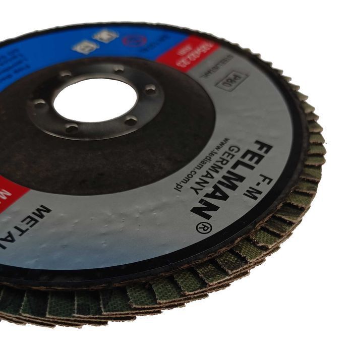 10 sztuk Tarcza Listkowa do metali i stali 125mm P80 FELMAN