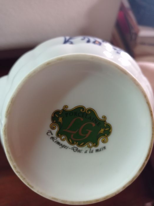 Prato mais bule porcelana Limoges