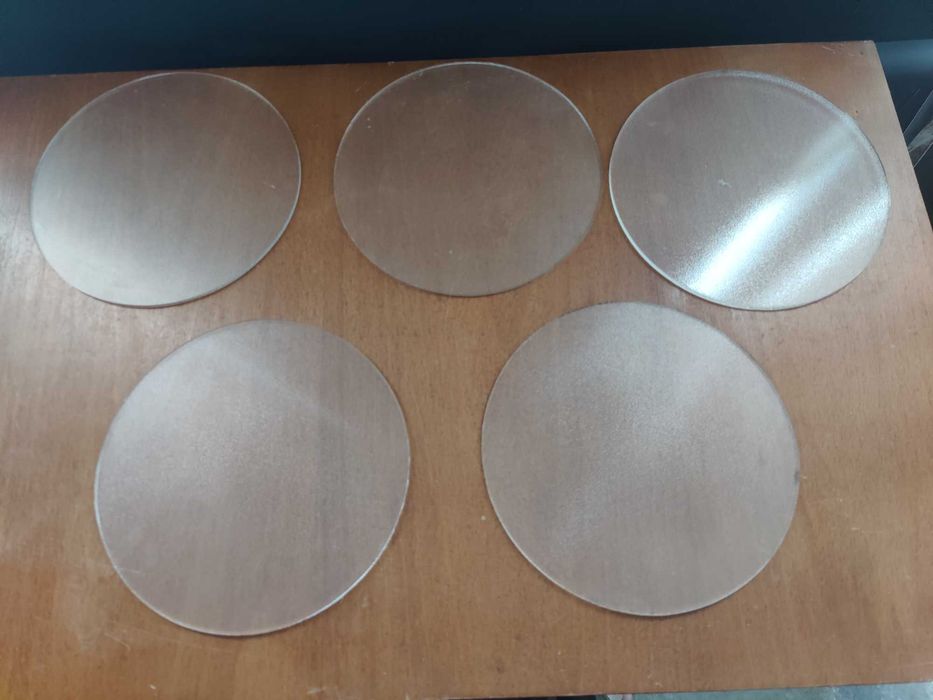 tampos de vidro circulares x5