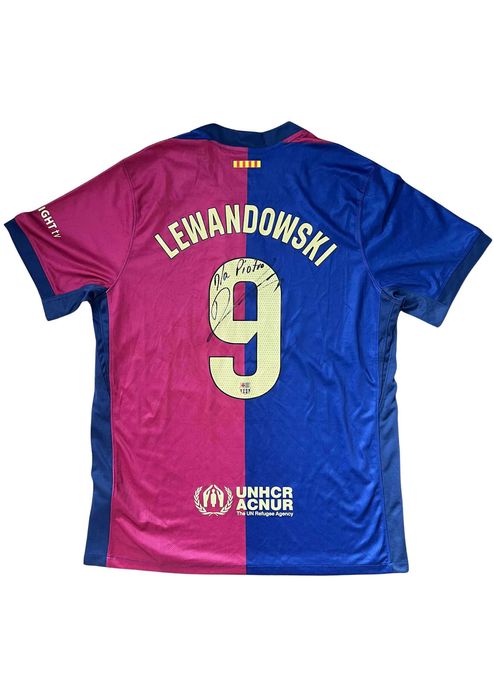 Robert Lewandowski FC Barcelona Travis Scott koszulka z autografem