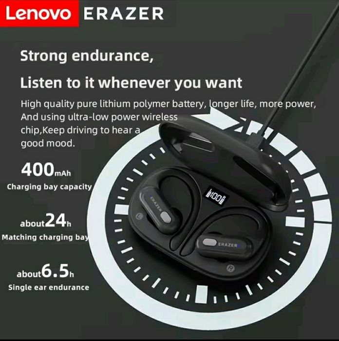 Навушники ERAZER T60 Pro Bluetooth 5.4, надійні спортивні, наушники