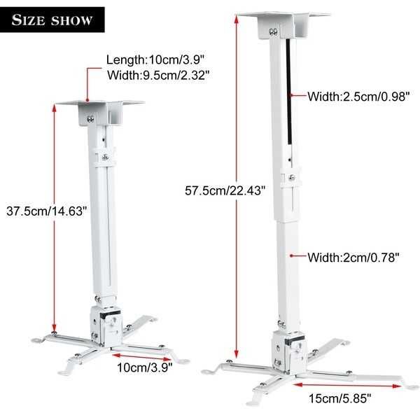 uchwyt sufitowy wieszak regulowany wysięgnik do projektora