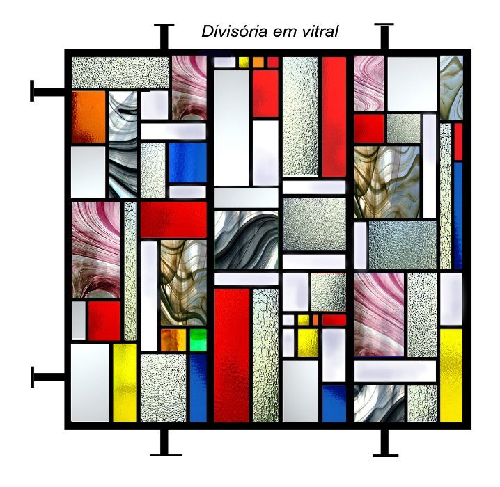 vitral autêntico, para moradias e hotelaria