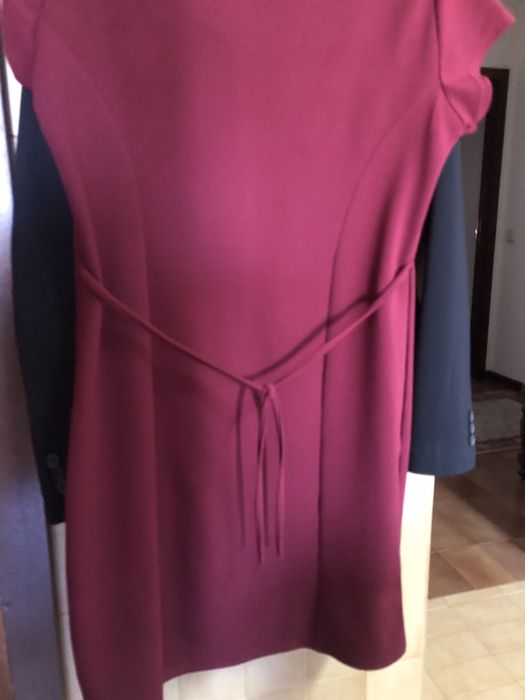 Dois Vestidos bordô de festa outro castanho e tejolo