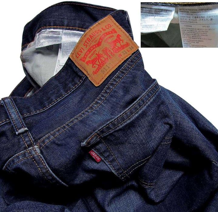 LEVIS 511 _ W33 L34 _ original jeans _ spodnie pas 86cm
