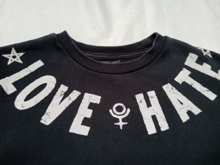 Asos - czarna prosta bluza z nadrukiem Love Hate