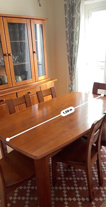 Moveis e mesa sala jantar Cerne