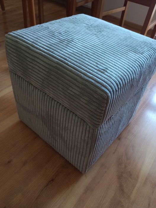 Pufa schowek szary 40x40