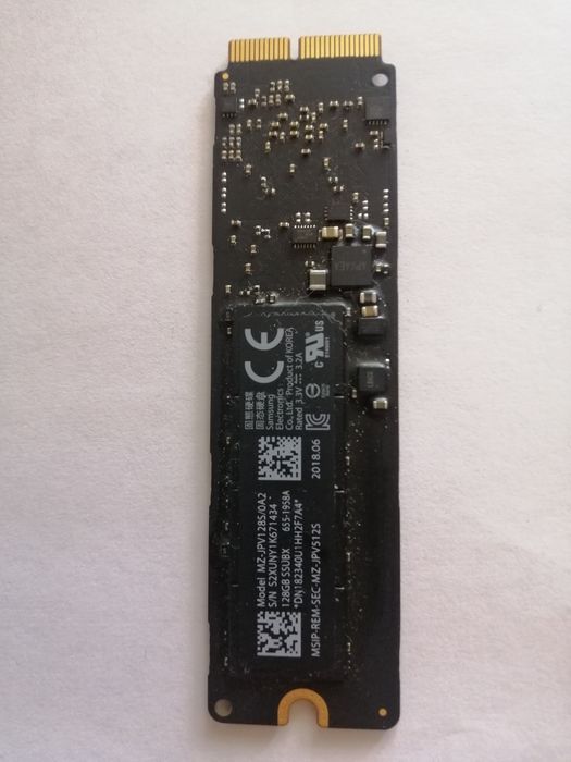 Dysk twardy SSD 128GB  przeznaczenie MacBook Z GOTOWYM SYSTEMEM BIG SUR Z KODEM DOSTEPU