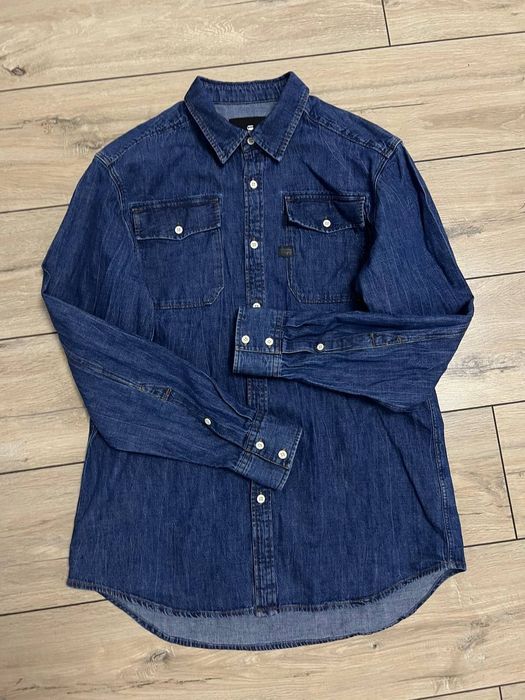 Чоловіча джинсова сорочка рубашка на довгий рукав G-star Raw розмір L