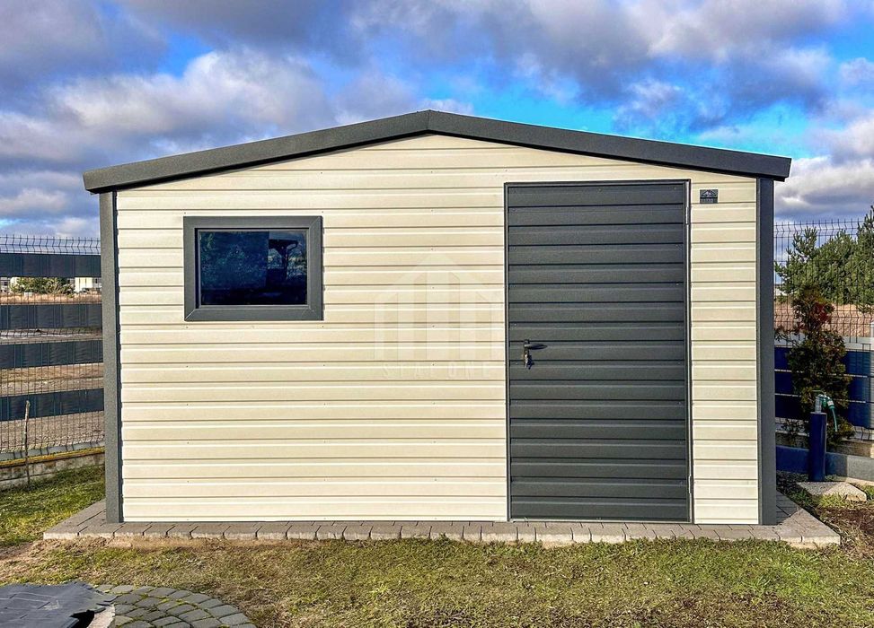 Schowek - domek ogrodowy 3x2m drzwi okno biały dach dwuspadowy SO184