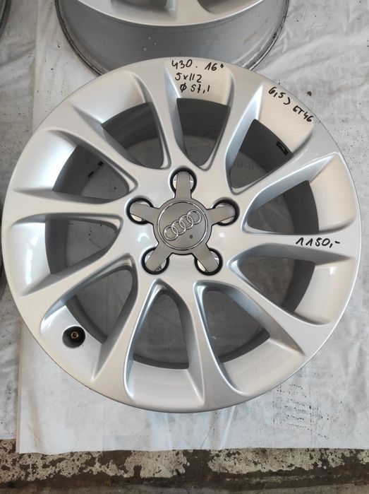 430 Felgi aluminiowe ORYGINAŁ AUDI R 16 5x112 otwór 57,1 Bardzo Ładne