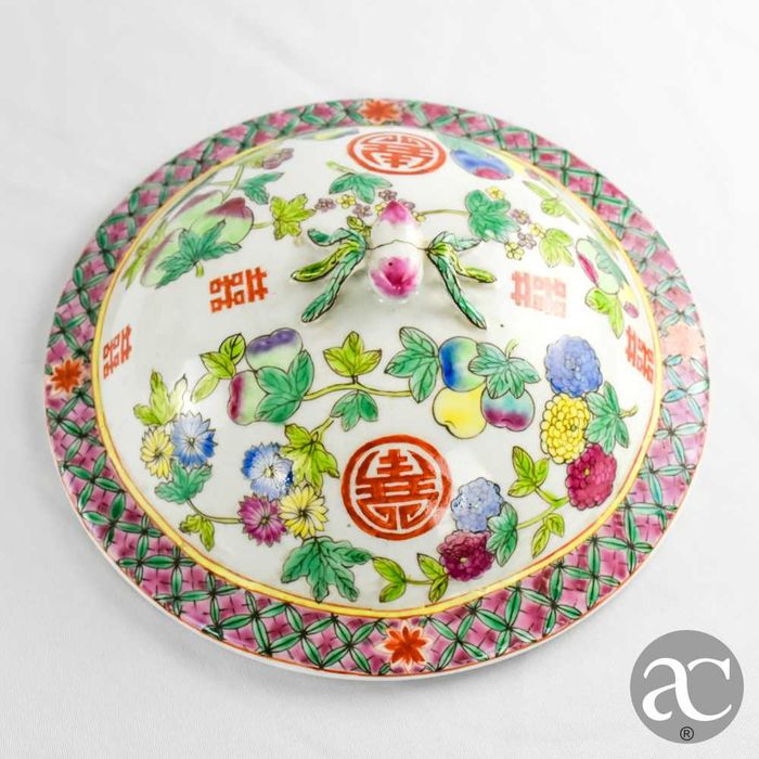 Terrina / panela, China, símbolo dupla felicidade, Período República