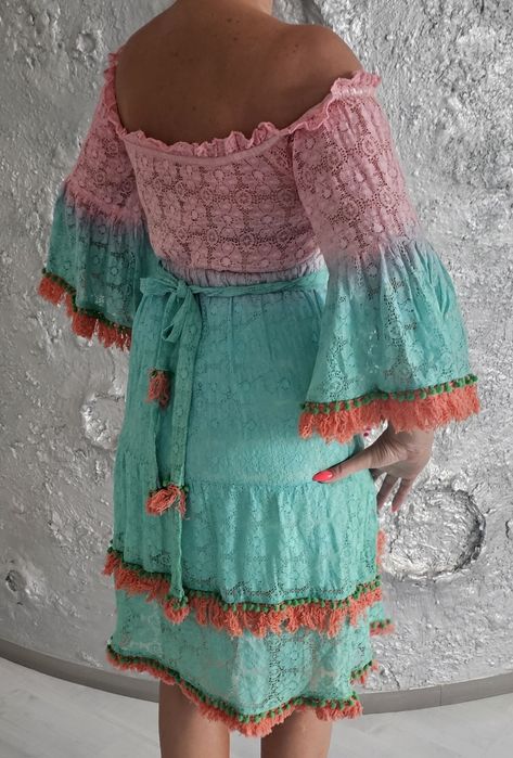 Antica Sartoria włoska sukienka boho roz M