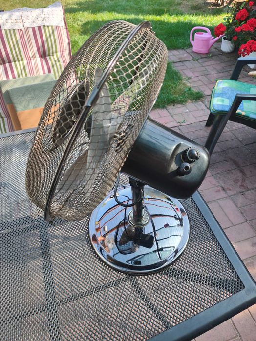 Wentylator stojący, stołowy, metaliczny grafit, średnica 30cm