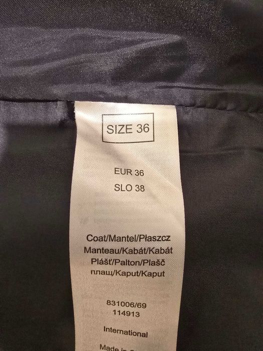 Orsay zimowy trencz/płaszcz szary 36/S