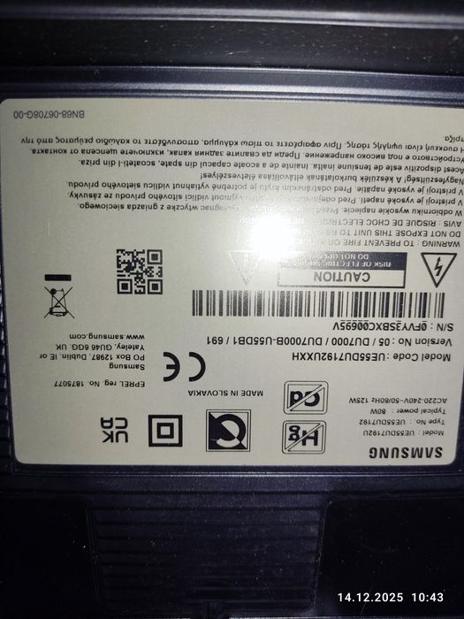 Telewizor  Samsung UE55DU7192U smart 55" zbita matryca