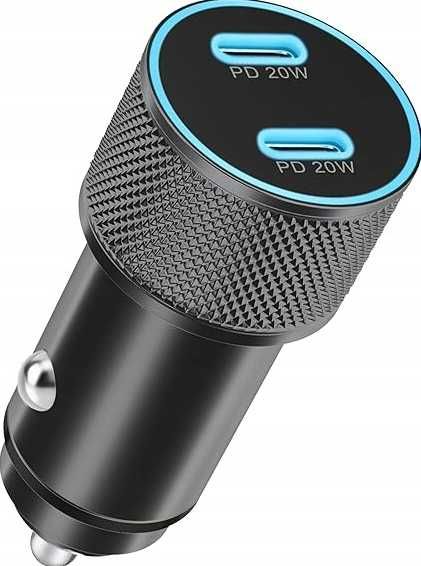 Ładowarka samochodowa Mataumahi z 2 portami USB-C szybkie ładowanie