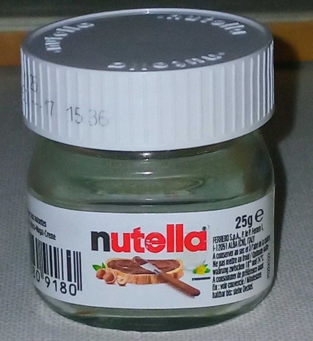 Миниатюрная Баночка от Nutella ( 4 см в высоту)