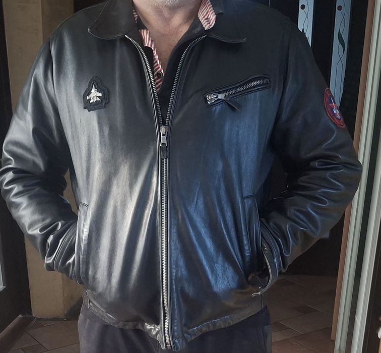 Куртка кожаная с рисунками  .Италия.