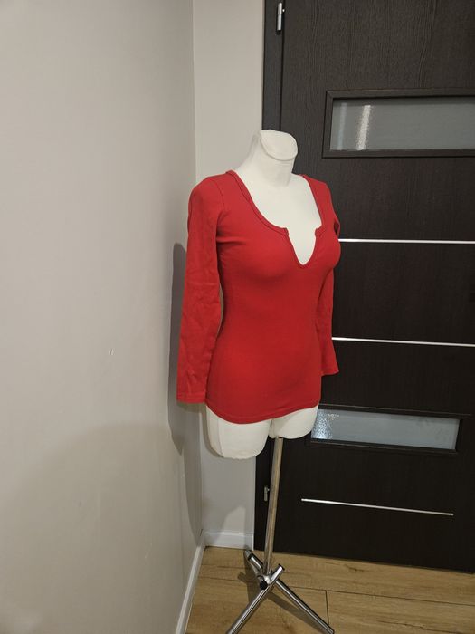 Bluzka czerwona prążek wassyl xs s
