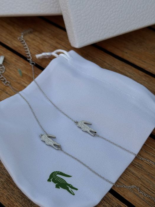 Браслет Lacoste monogram жіночий браслет Лакост женский серебро цепь