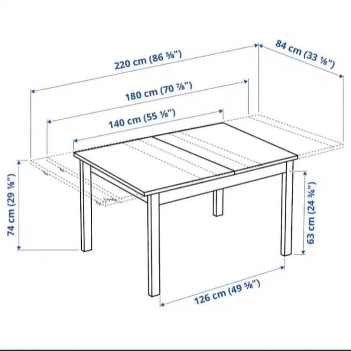Mesa extensivel Ikea e 6 cadeiras