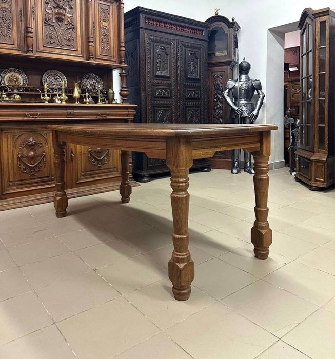 Комплект обідній стіл + 4 стільці дуб ротанг 3948