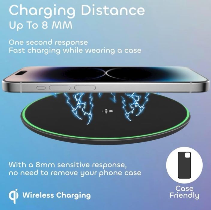 Ładowarka bezprzewodowa  do iPhone'a, Samsunga, Huawei, Sony, 15w