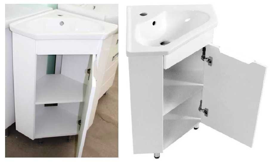Новая угловая тумба в комплекте с умывальником 40см. Влагостойкая.