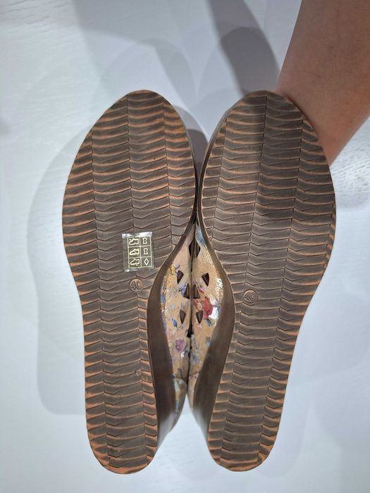 Buty półbuty sandały obcas na obcasie Lanqier r.40