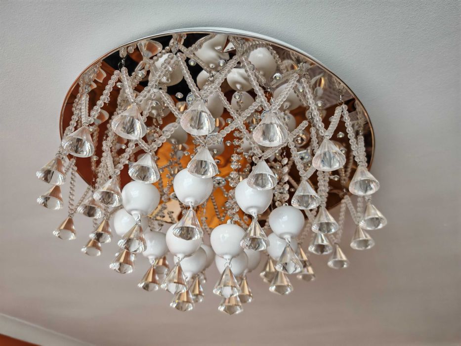 Kryształowa lampa sufitowa led plafon